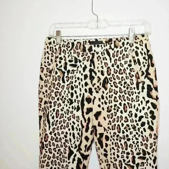 atm Leopard Print Ankle Crop Slim Pants Size 2 - Picture 7 of 14